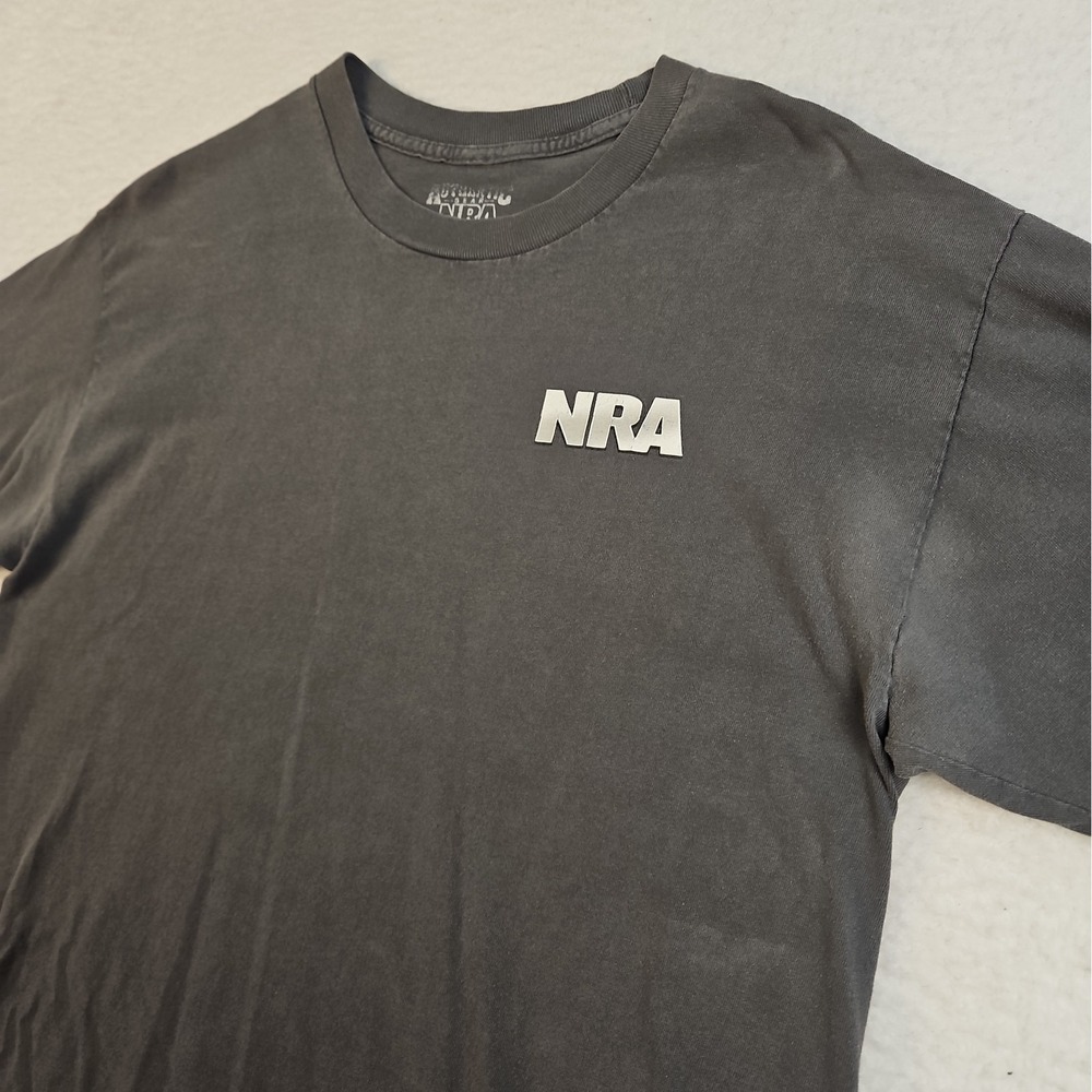 NRA T-Shirt Large National Rifle Association Balanced Diet Bullet Graphic